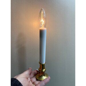 Brass Plated Base Plug In Candle